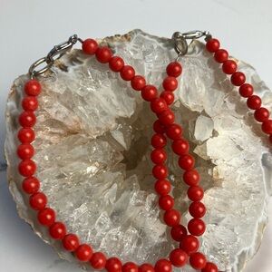 Two Elegant Pink Coral Bracelts